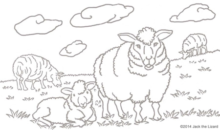 Coloring Pages of 2015 The Year of Sheep