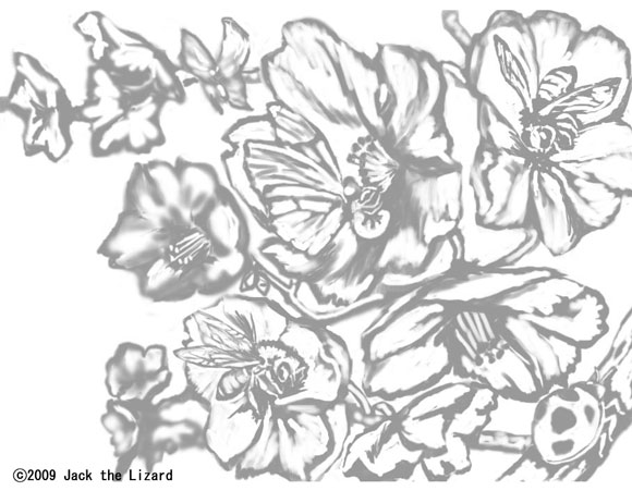 coloring pages insects. Coloring Pages of Flower