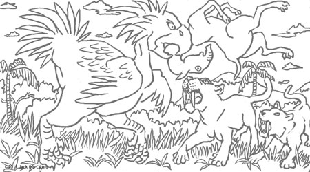 Coloring Pages of Brontornis