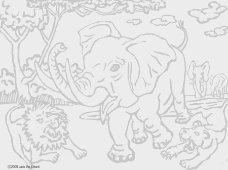 Coloring Pages of Elephants
