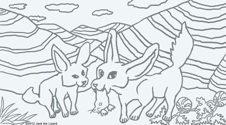 Coloring Pages of Fennec