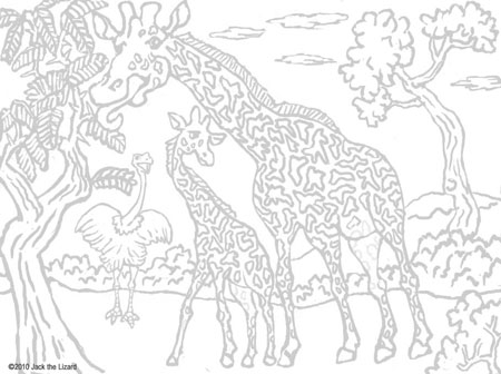 Coloring Pages of giraffe
