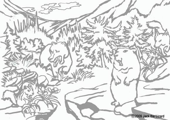 tropical island coloring pages