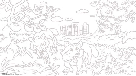 Coloring Pages of Japanese raccoon dog