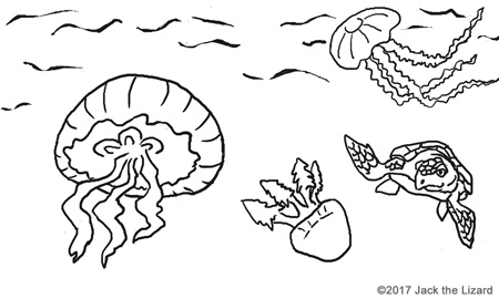Coloring Pages of Jellyfish