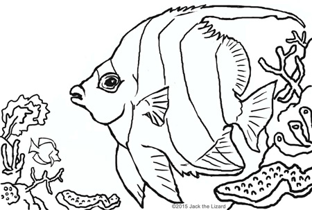 Coloring Pages of Pennant Coralfish