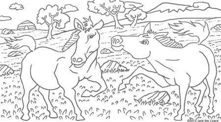 Coloring Pages of Przewalski's Horse