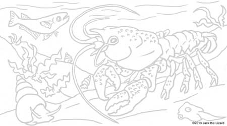 Coloring Pages of Red swamp crawfish