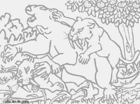 Coloring Pages of Smilodon