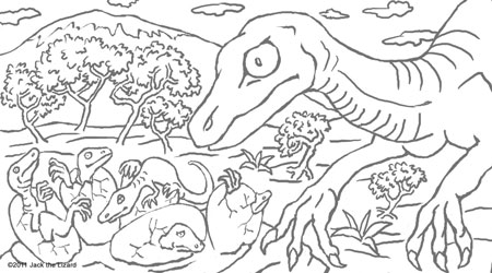 Coloring Pages of Troodon Eggs