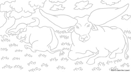 Coloring Pages of Ankole-Watusi