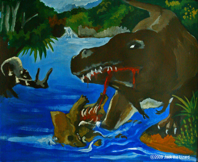 Repenomamus and Tarbosaurus