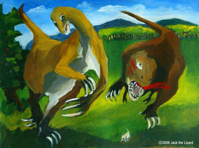 Therizinosaurus and Tarbosaurus